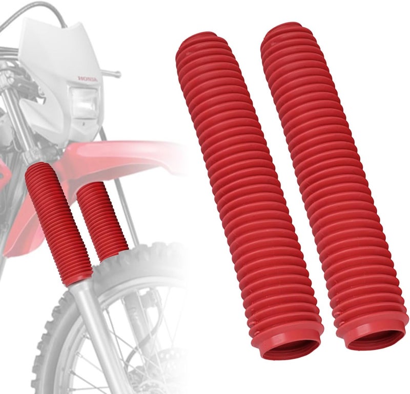 NACORE Motorcycle Fork Cover Boots Universal Front Shock Tube Absorber Guard Dust Boots For Most Dirt Pit Bike, RUBY RED - Image 1